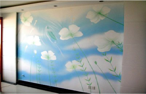 永州画墙绘怎么画好白云的蓬松感？