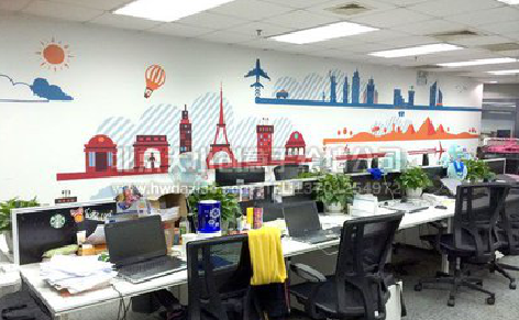 永州教你设计办公室墙绘的方法。